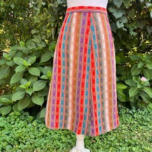 1970’s handmade multi-color midi skirt